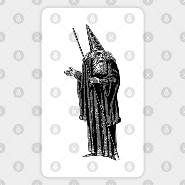 Old Wizard Vintage Design Magnet by penandinkdesign@hotmail.com